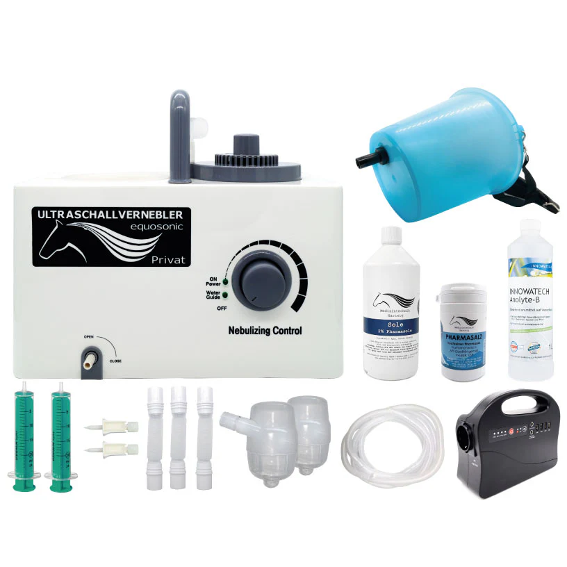 Equosonic Privat Starter Paket mit zusätzlicher Powerbank für den Betrieb ohne Stromanschluss (Groß 12 Liter Volumen)